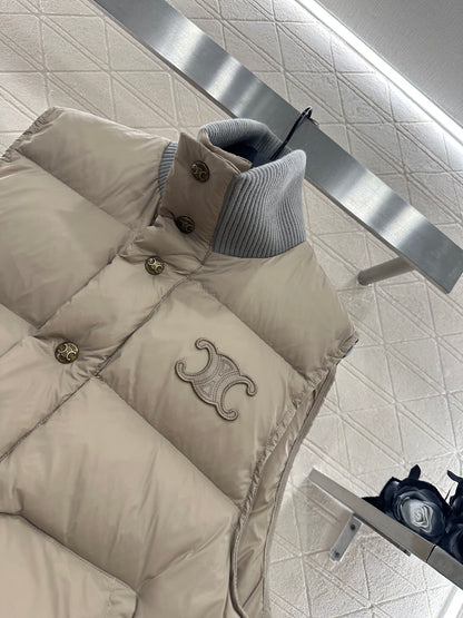 Ce 25 Wool Stand Collar Padded Vest