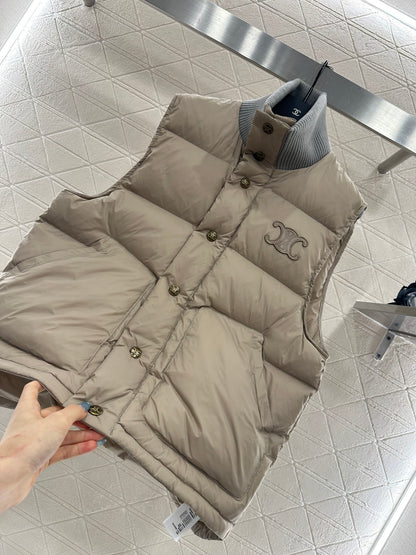 Ce 25 Wool Stand Collar Padded Vest