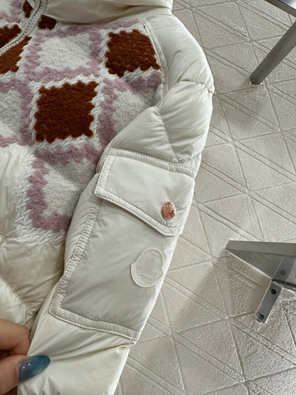 Mon 25 Diamond embroidery paneled down jacket