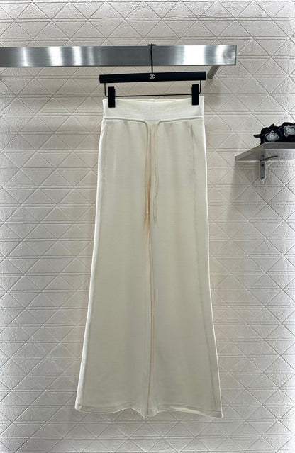 C 25 Drawstring wide leg pants(BEIGI/GRAY)