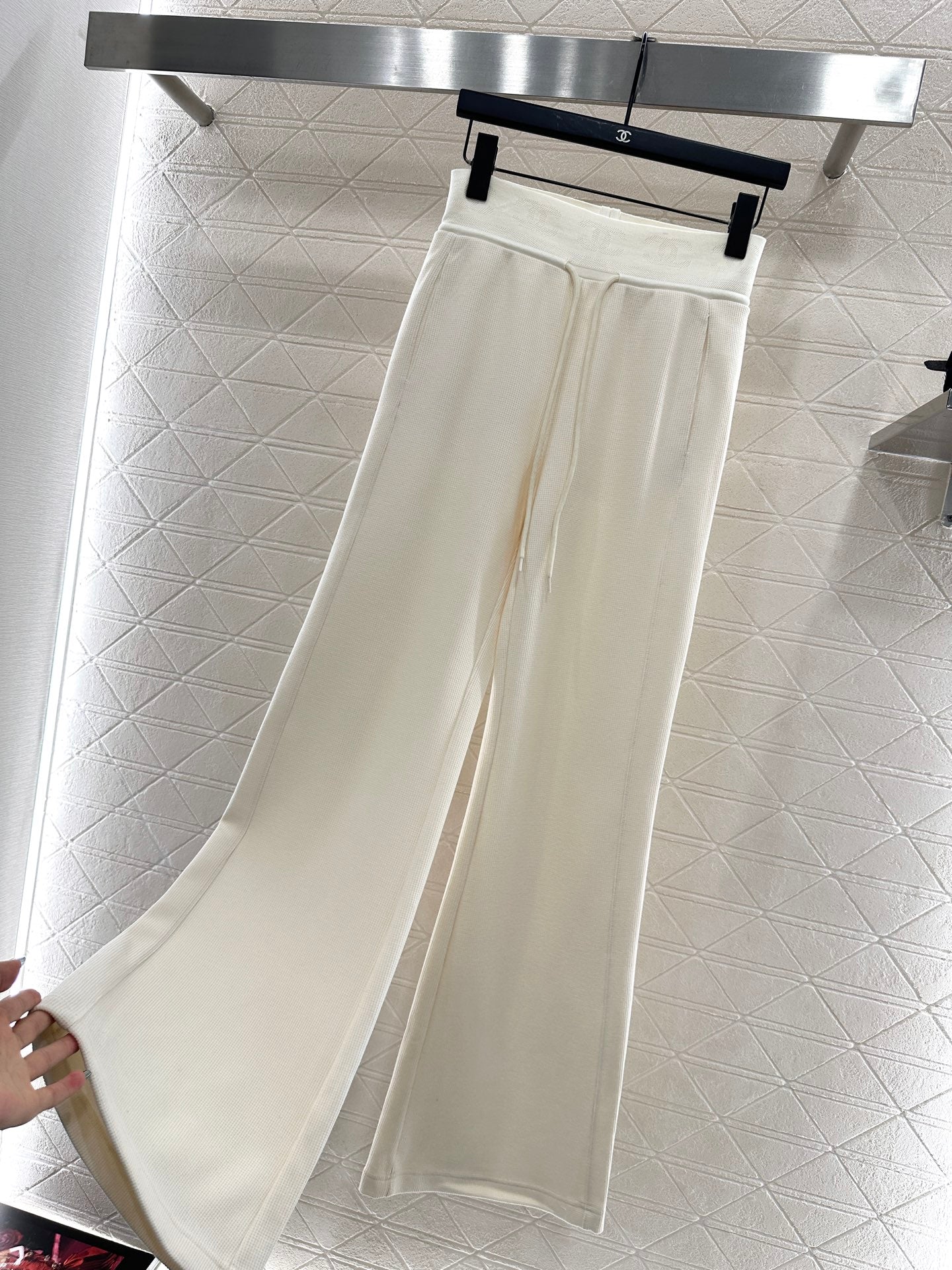 C 25 Drawstring wide leg pants(BEIGI/GRAY)