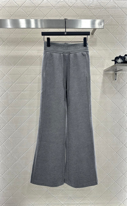 C 25 Drawstring wide leg pants(BEIGI/GRAY)