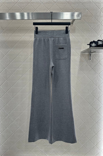 C 25 Drawstring wide leg pants(BEIGI/GRAY)