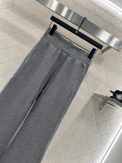 C 25 Drawstring wide leg pants(BEIGI/GRAY)