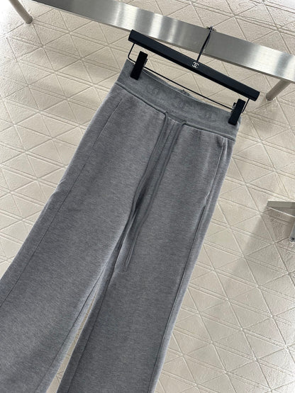 C 25 Drawstring wide leg pants(BEIGI/GRAY)