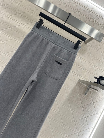 C 25 Drawstring wide leg pants(BEIGI/GRAY)