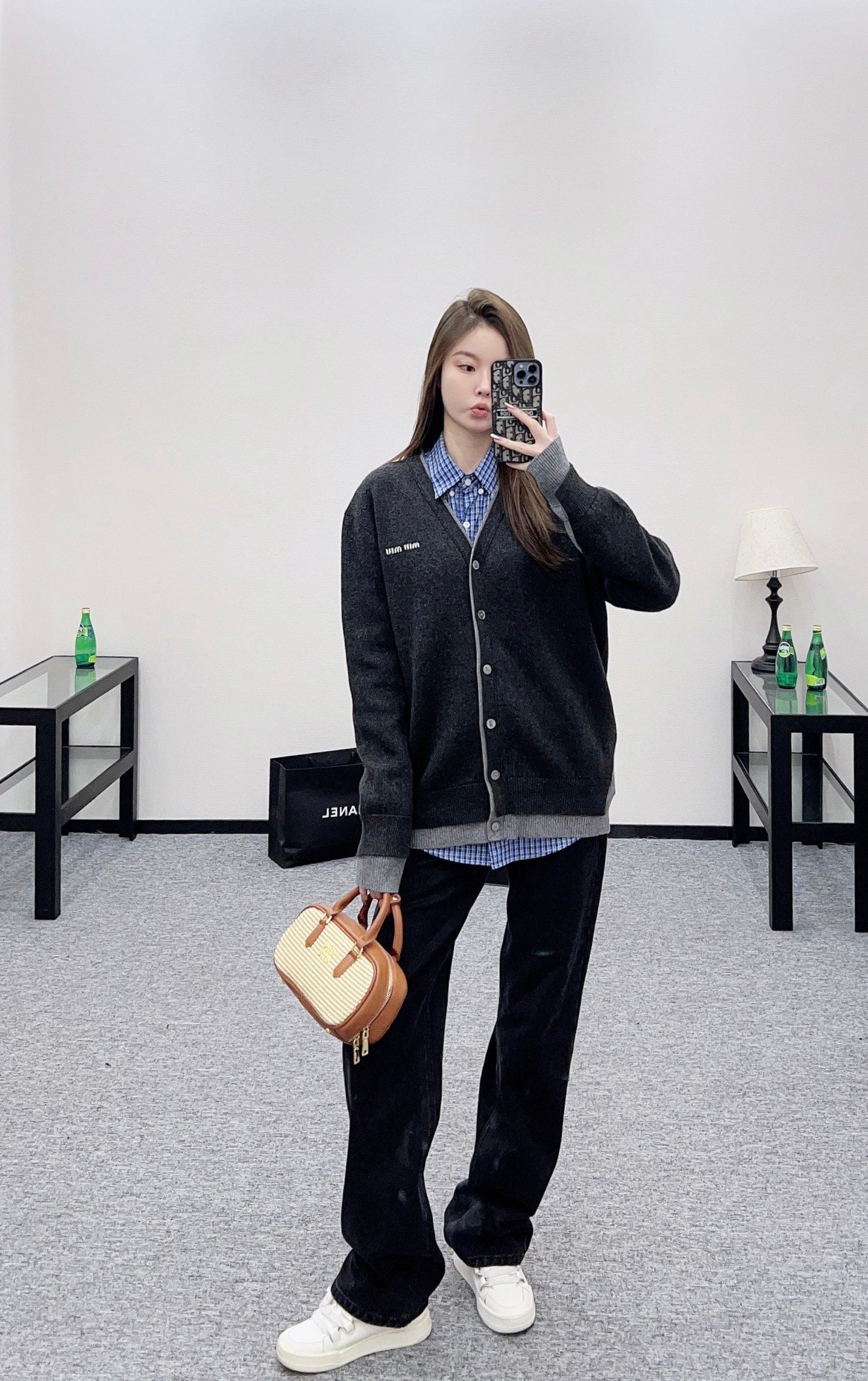 Mi 25 Fake two knitted wool and cashmere cardigans