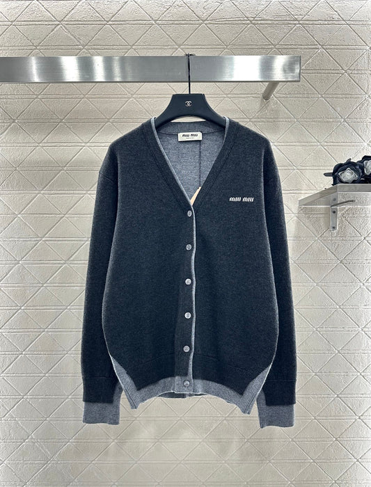 Mi 25 Fake two knitted wool and cashmere cardigans