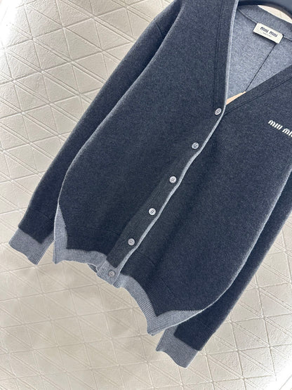 Mi 25 Fake two knitted wool and cashmere cardigans