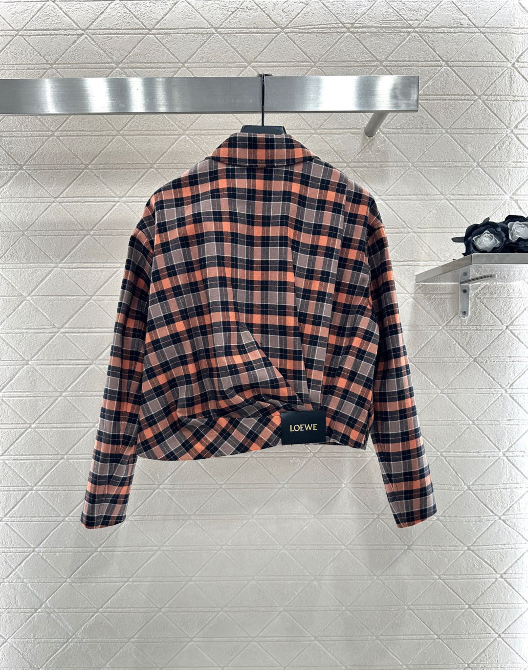 Lo 25 Plaid zipper jacket half skirt set