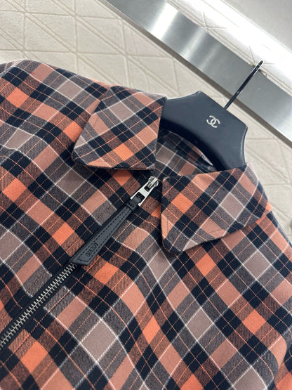 Lo 25 Plaid zipper jacket half skirt set