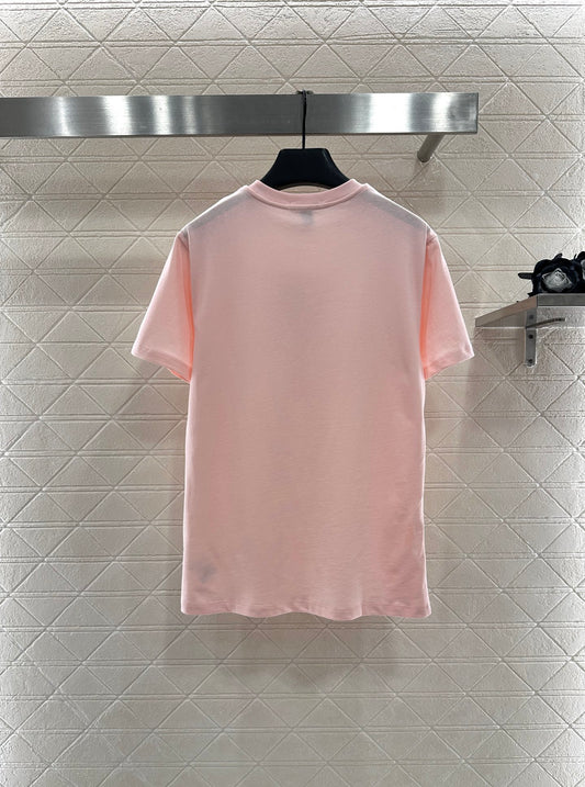 L 25 Round neck printed short sleeved shirt