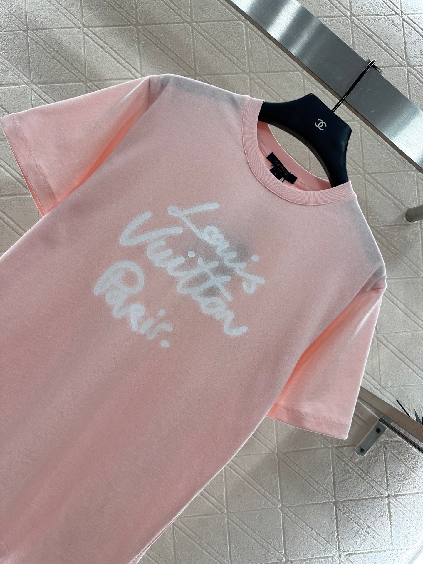L 25 Round neck printed short sleeved shirt