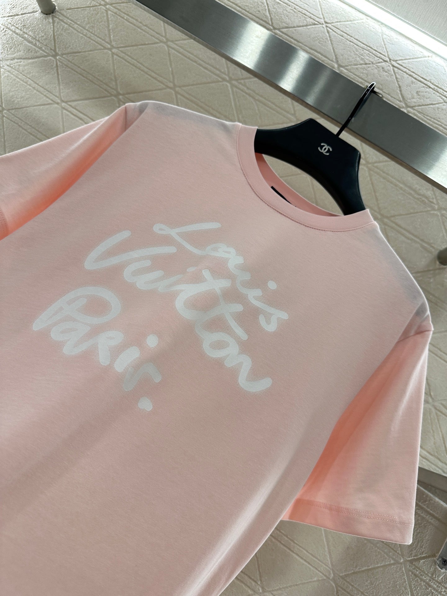 L 25 Round neck printed short sleeved shirt