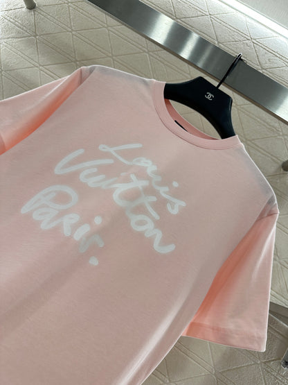 L 25 Round neck printed short sleeved shirt