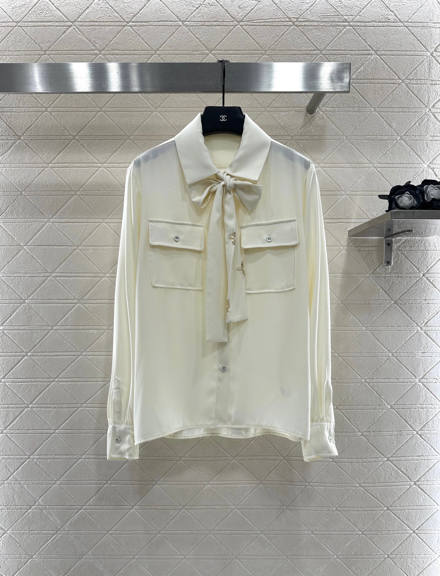 L 25 Butterfly bow ribbon shirt and pants set