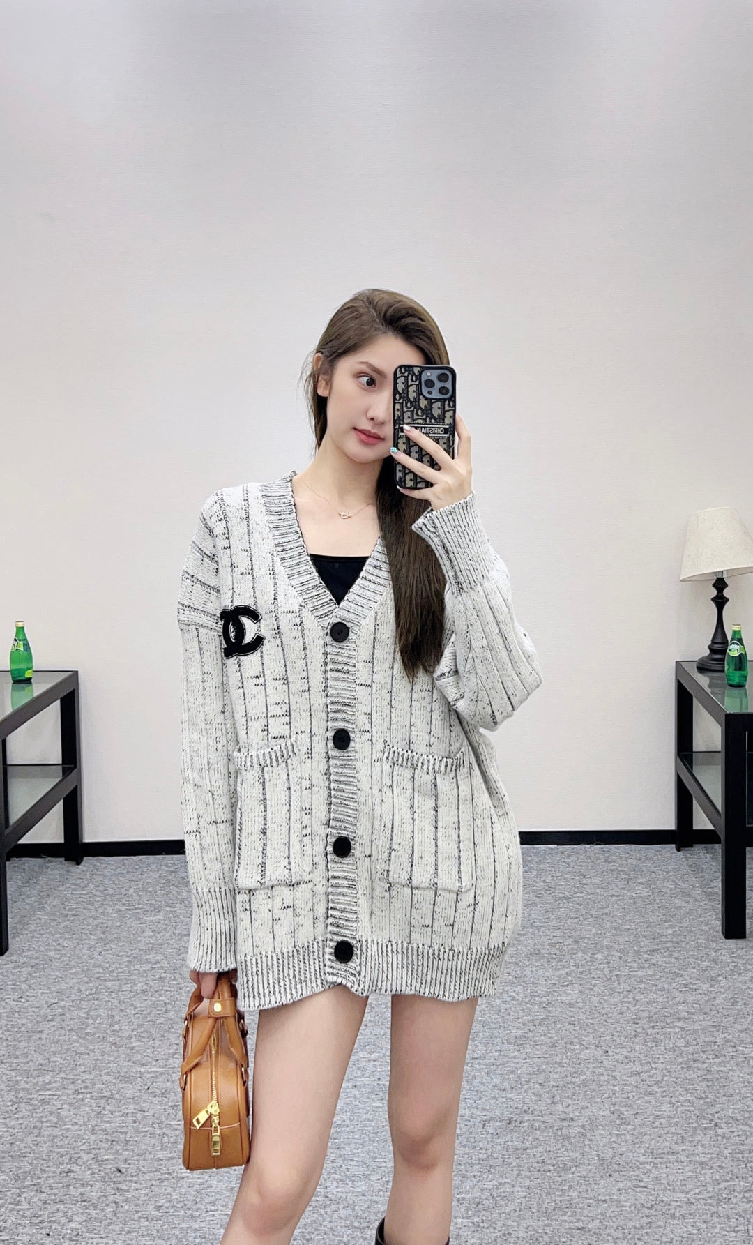 C 25 Plush knitted cardigan