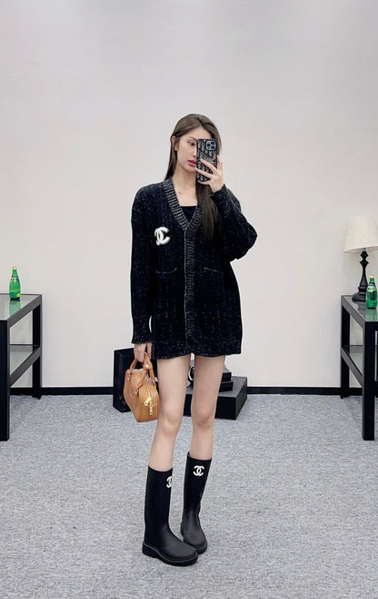 C 25 Plush knitted cardigan