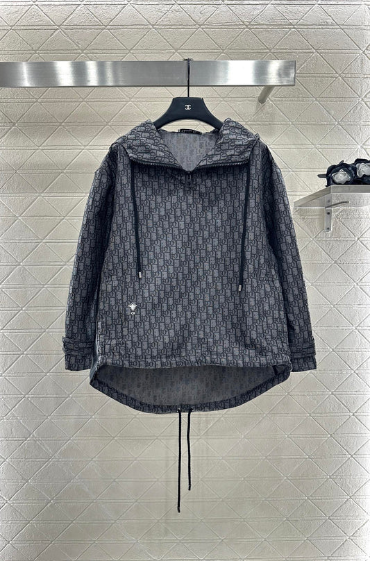 Di 25 Hooded Jacquard Charge Top