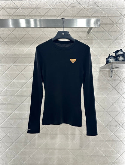 Pra 25 Slim fit round neck wool long sleeved shirt(BEIGI/GRAY/BLACK)