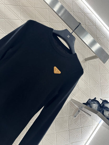 Pra 25 Slim fit round neck wool long sleeved shirt(BEIGI/GRAY/BLACK)
