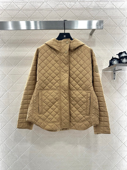 He 25 Lingge hooded down cotton jacket