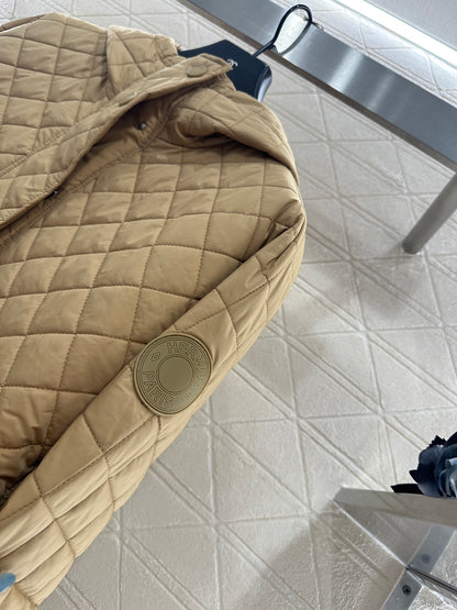 He 25 Lingge hooded down cotton jacket