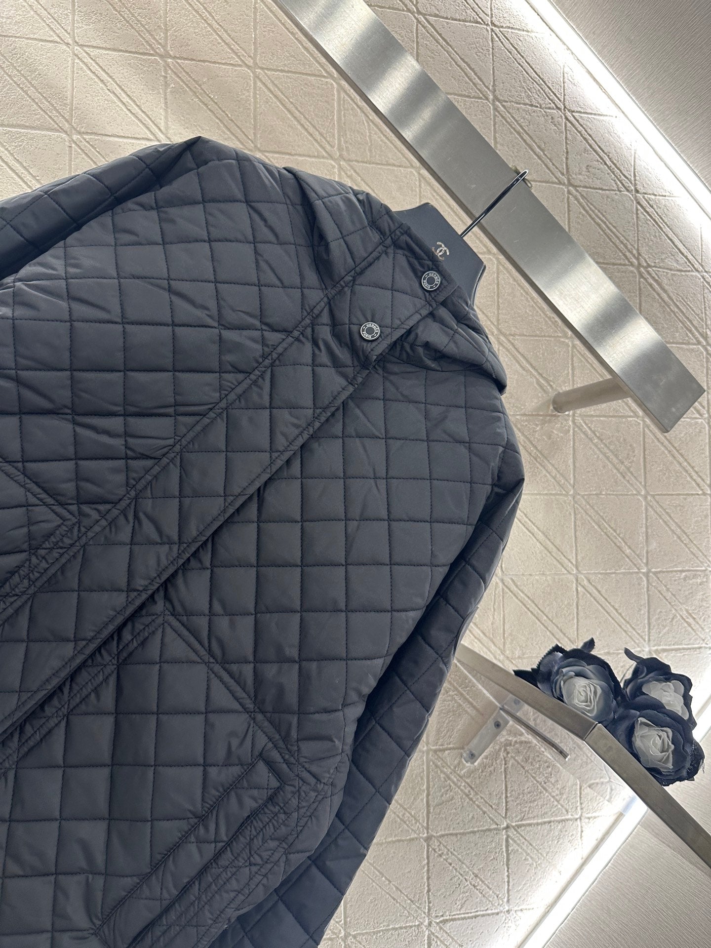 He 25 Lingge hooded down cotton jacket