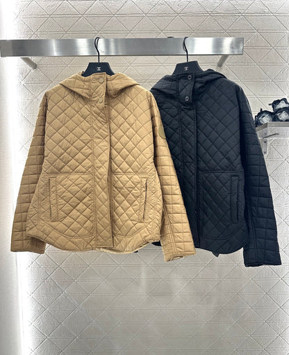 He 25 Lingge hooded down cotton jacket