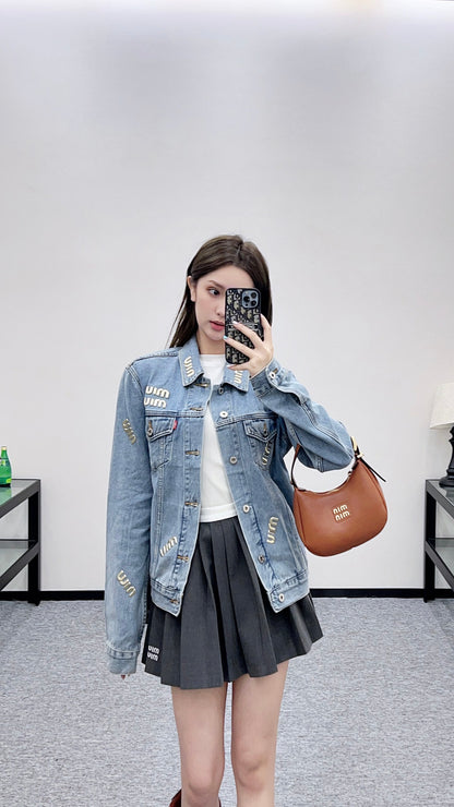 Mi 25 Tailored logo denim jacket