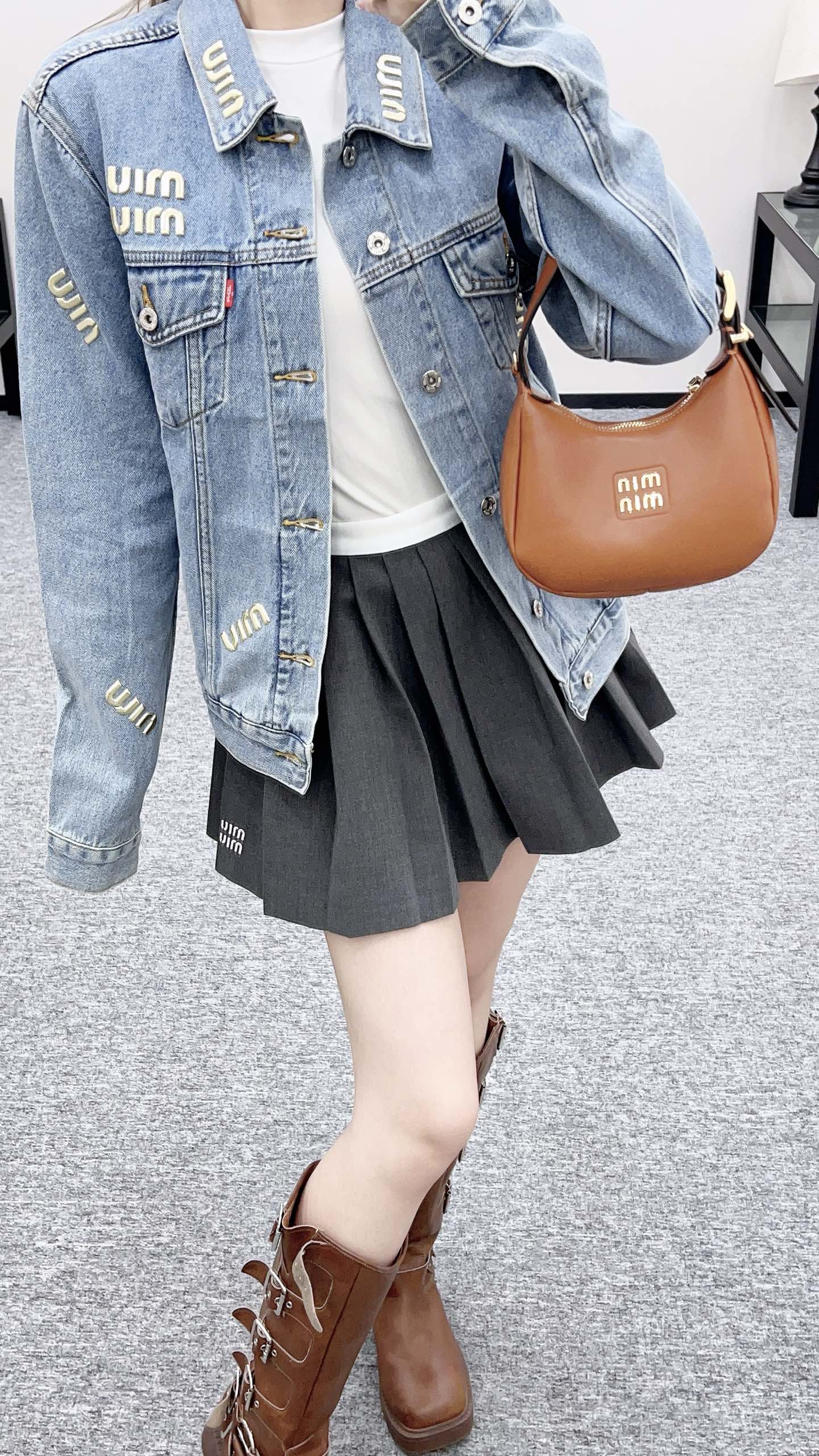 Mi 25 Tailored logo denim jacket