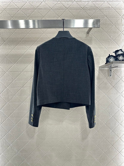 Mi 25 Round neck double breasted suit and pants set