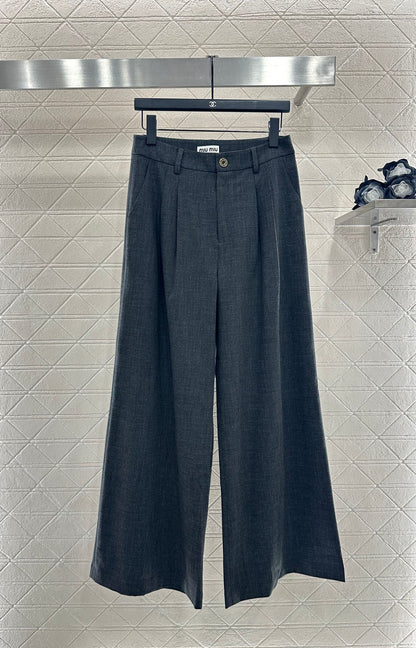 Mi 25 Round neck double breasted suit and pants set