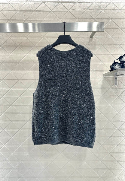 C 25 Silver knit vest