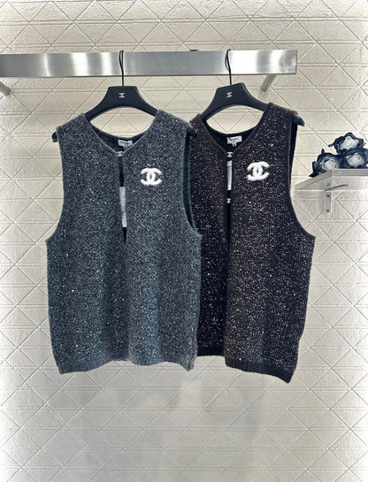 C 25 Silver knit vest