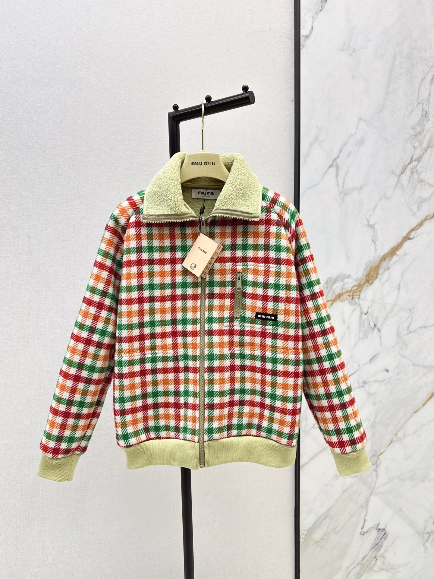Mi 25 New environmentally friendly lamb wool plaid jacket