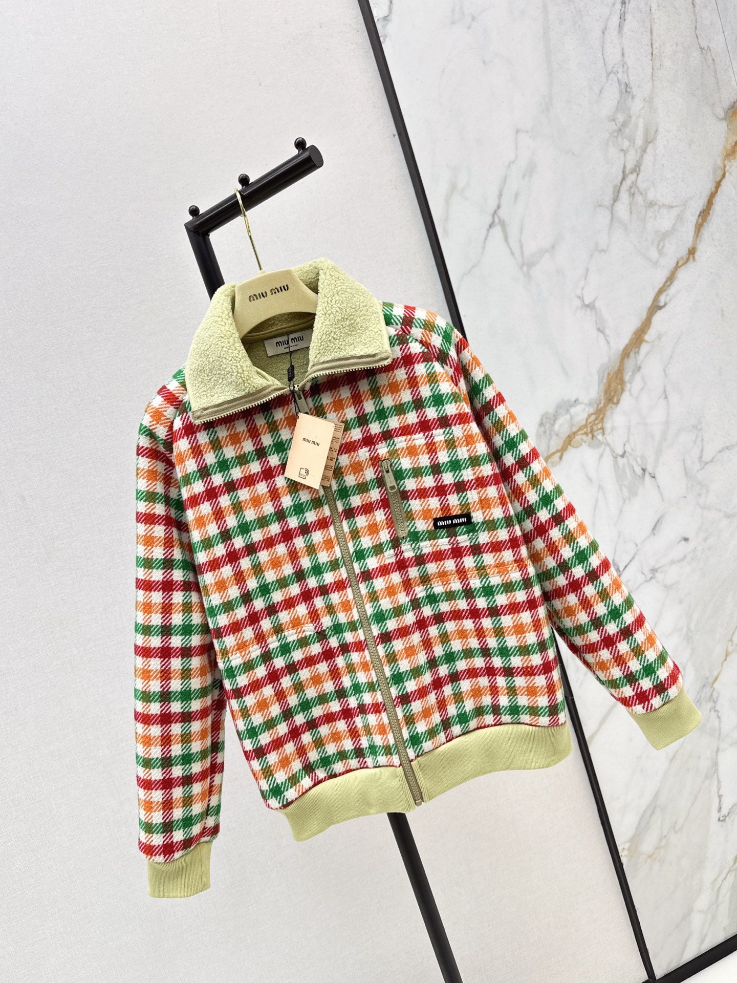 Mi 25 New environmentally friendly lamb wool plaid jacket