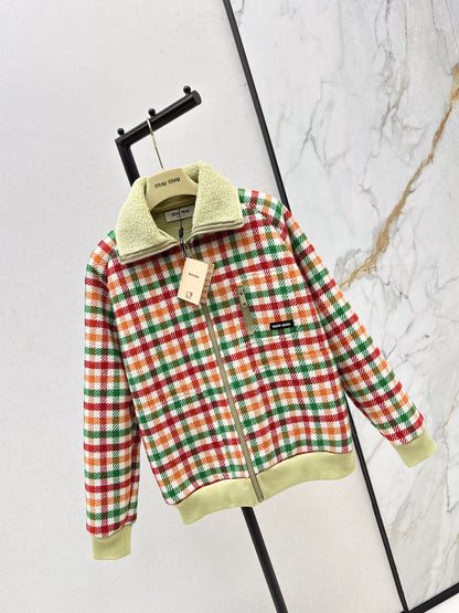 Mi 25 New environmentally friendly lamb wool plaid jacket