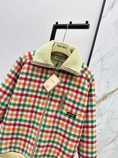 Mi 25 New environmentally friendly lamb wool plaid jacket