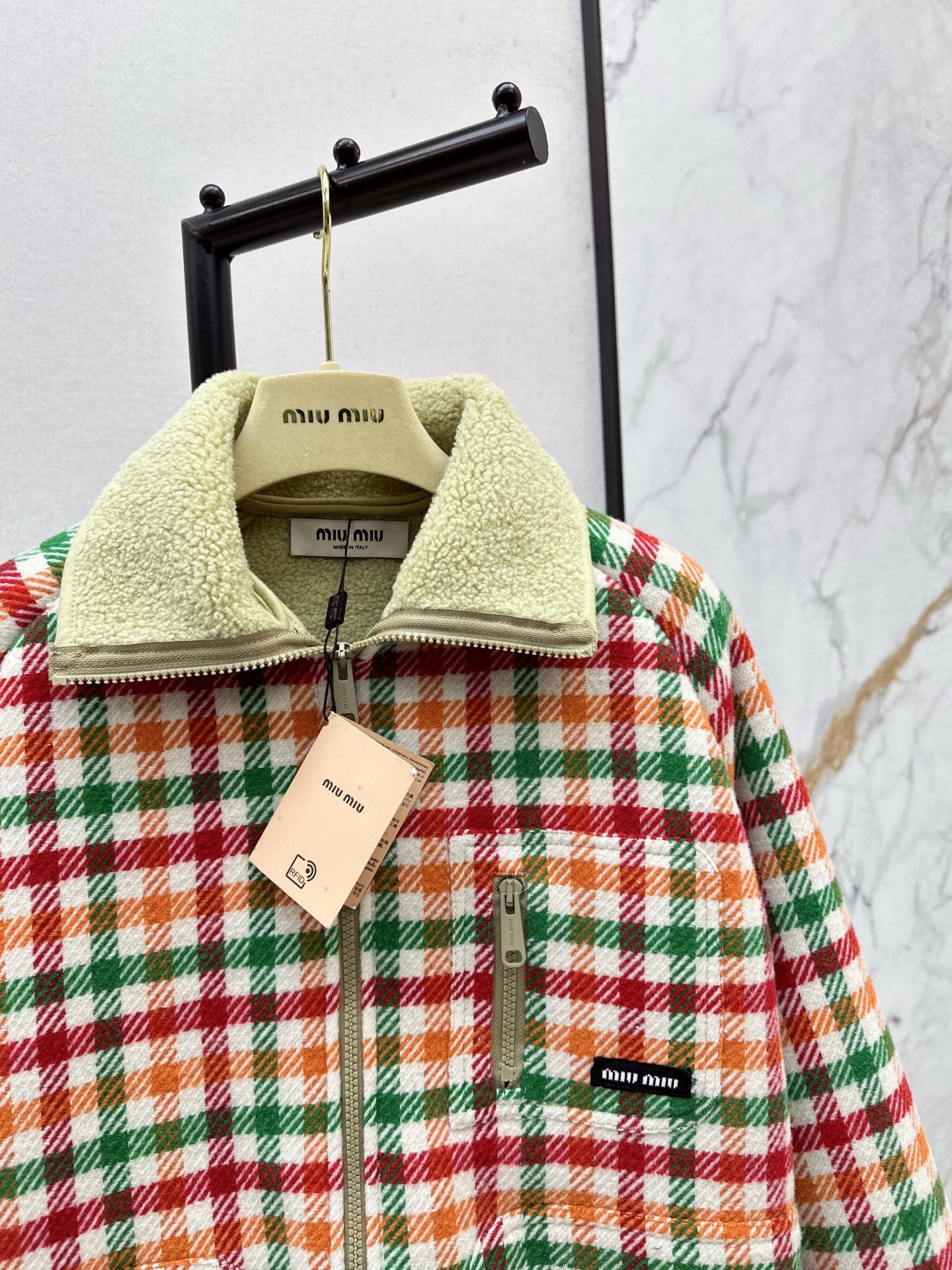 Mi 25 New environmentally friendly lamb wool plaid jacket