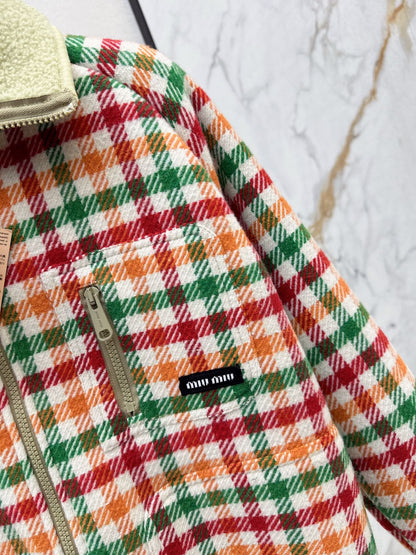 Mi 25 New environmentally friendly lamb wool plaid jacket