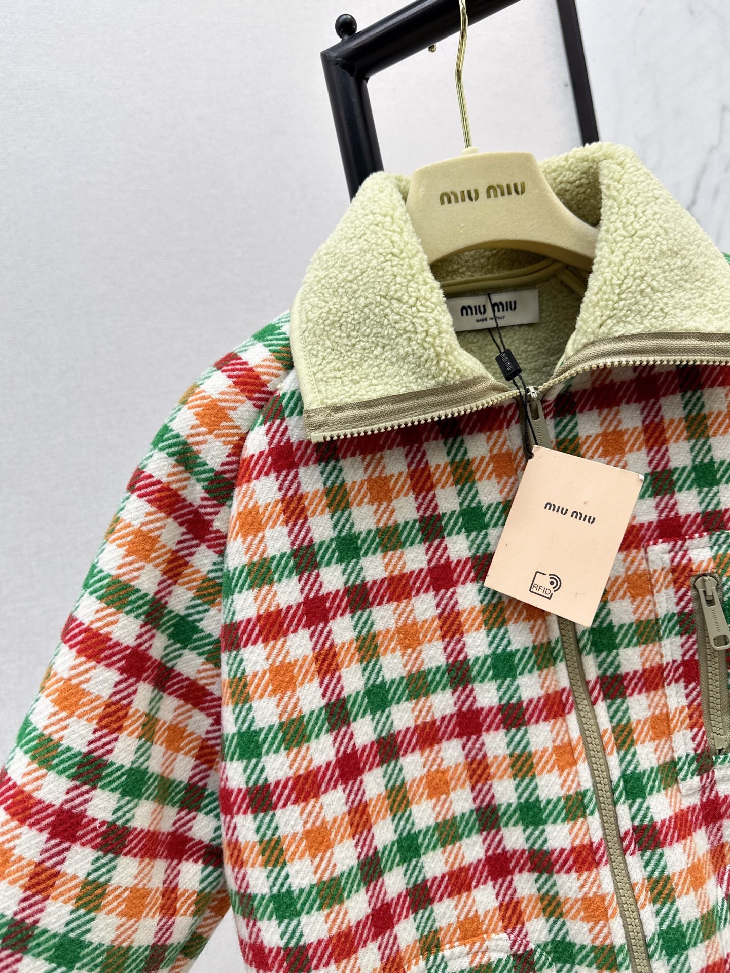Mi 25 New environmentally friendly lamb wool plaid jacket