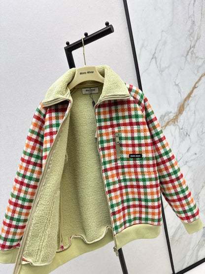 Mi 25 New environmentally friendly lamb wool plaid jacket