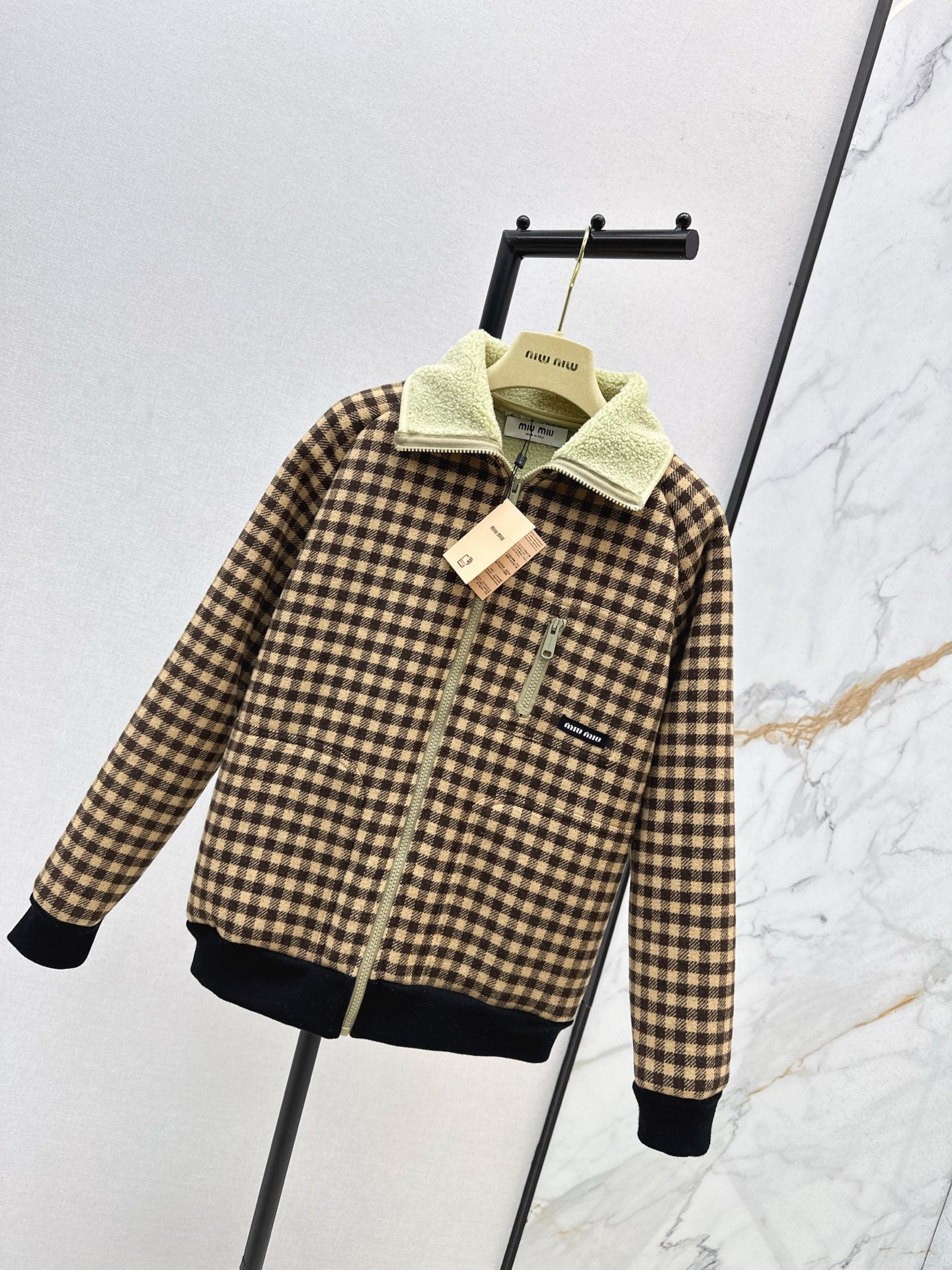 Mi 25 New environmentally friendly lamb wool plaid jacket