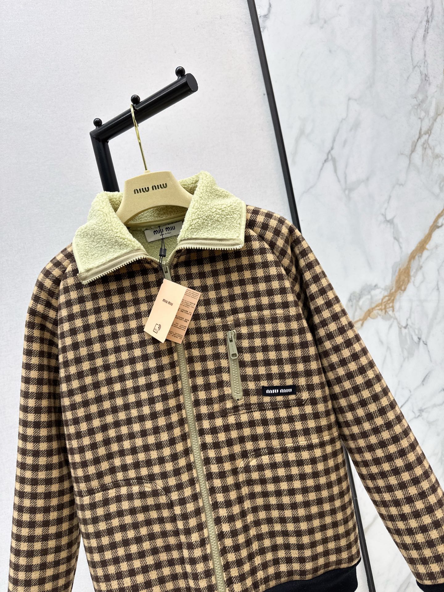 Mi 25 New environmentally friendly lamb wool plaid jacket