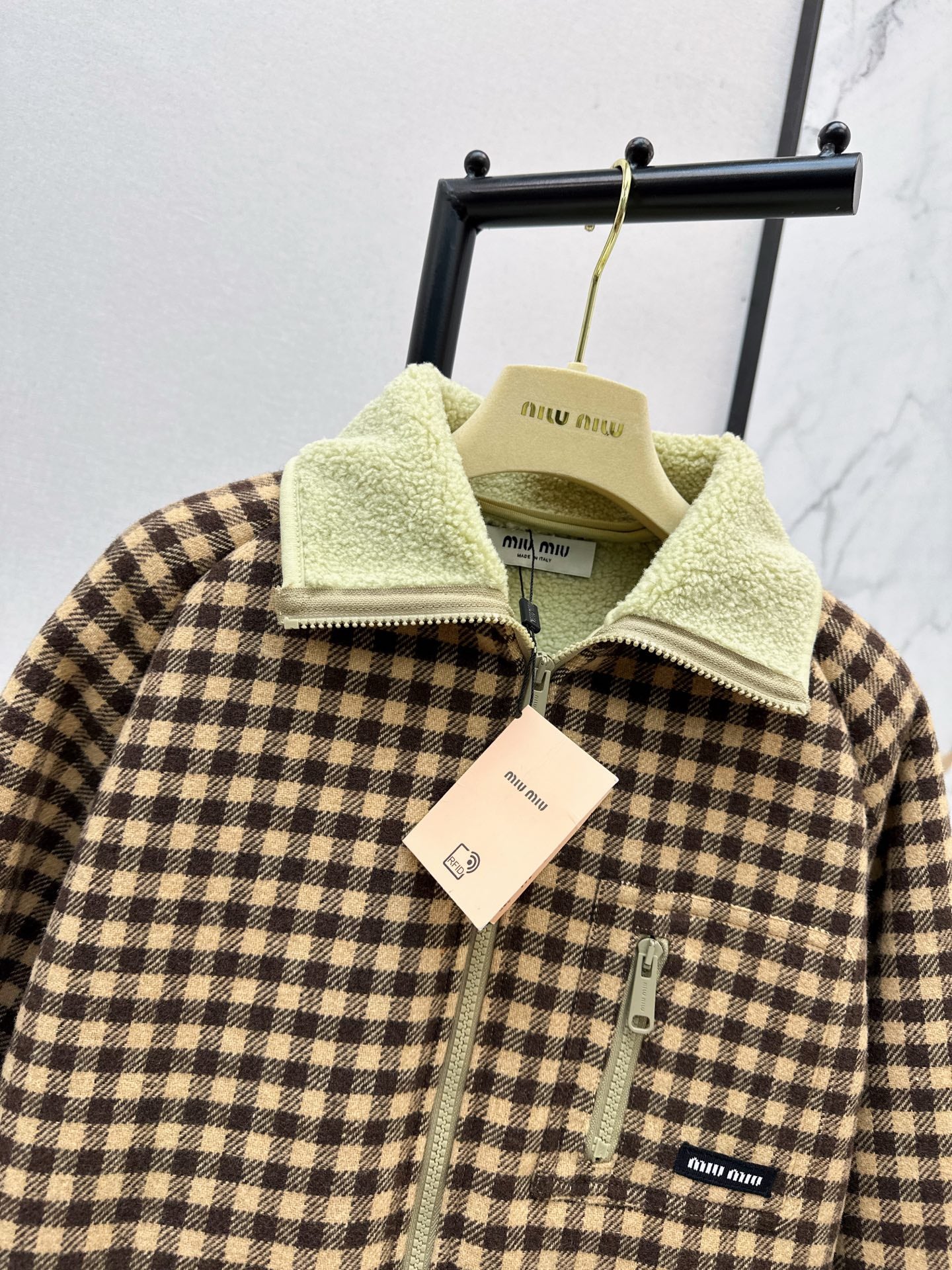 Mi 25 New environmentally friendly lamb wool plaid jacket