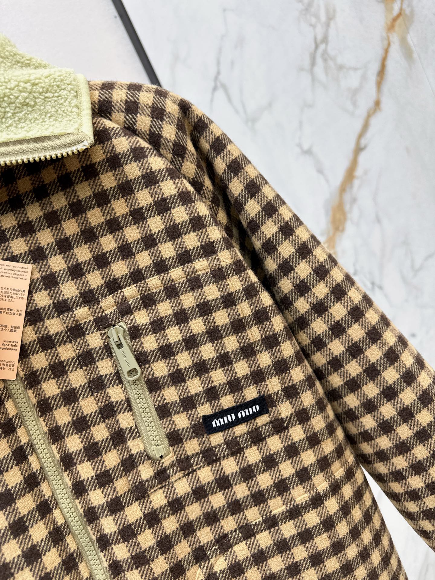 Mi 25 New environmentally friendly lamb wool plaid jacket