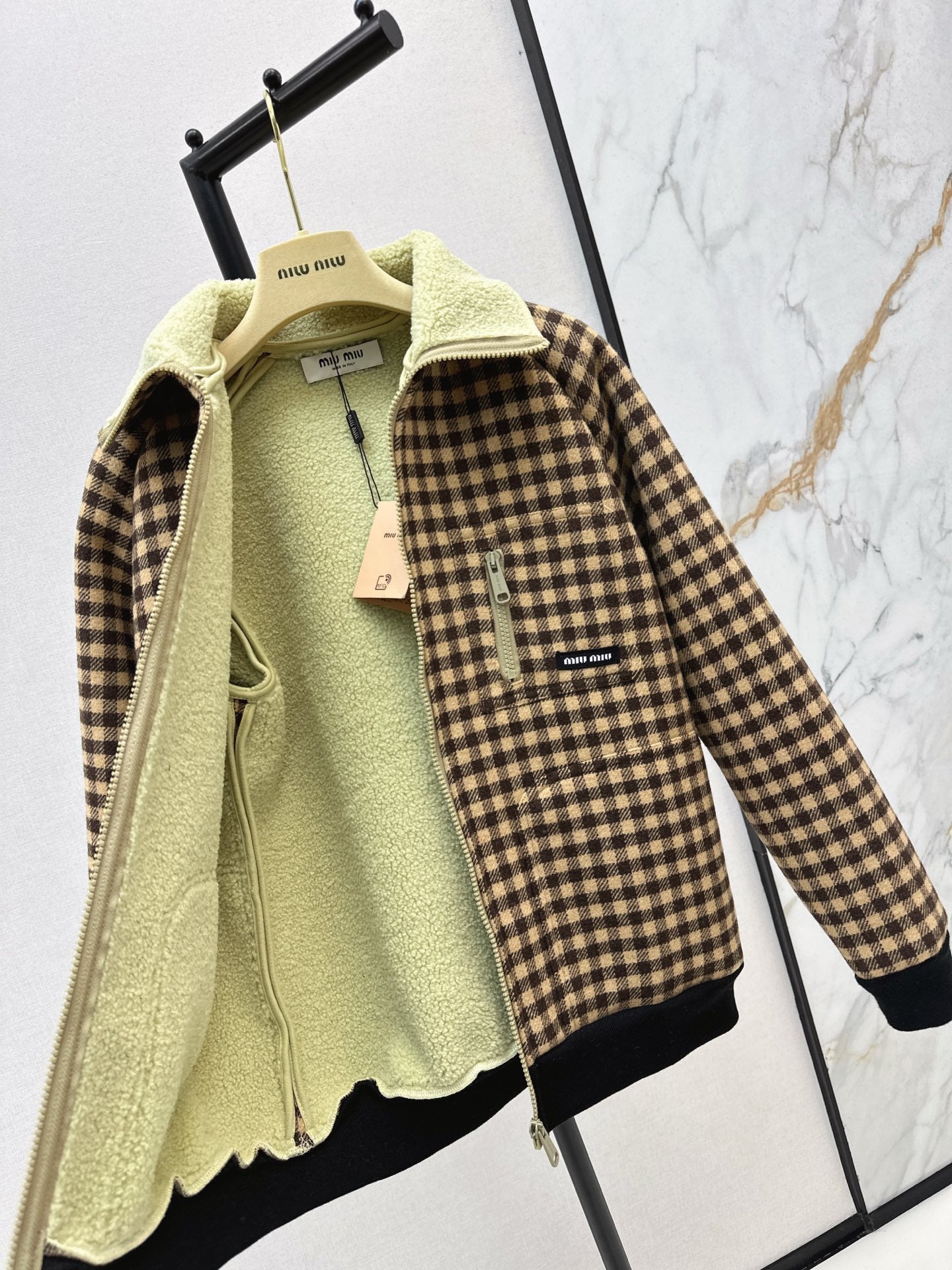 Mi 25 New environmentally friendly lamb wool plaid jacket