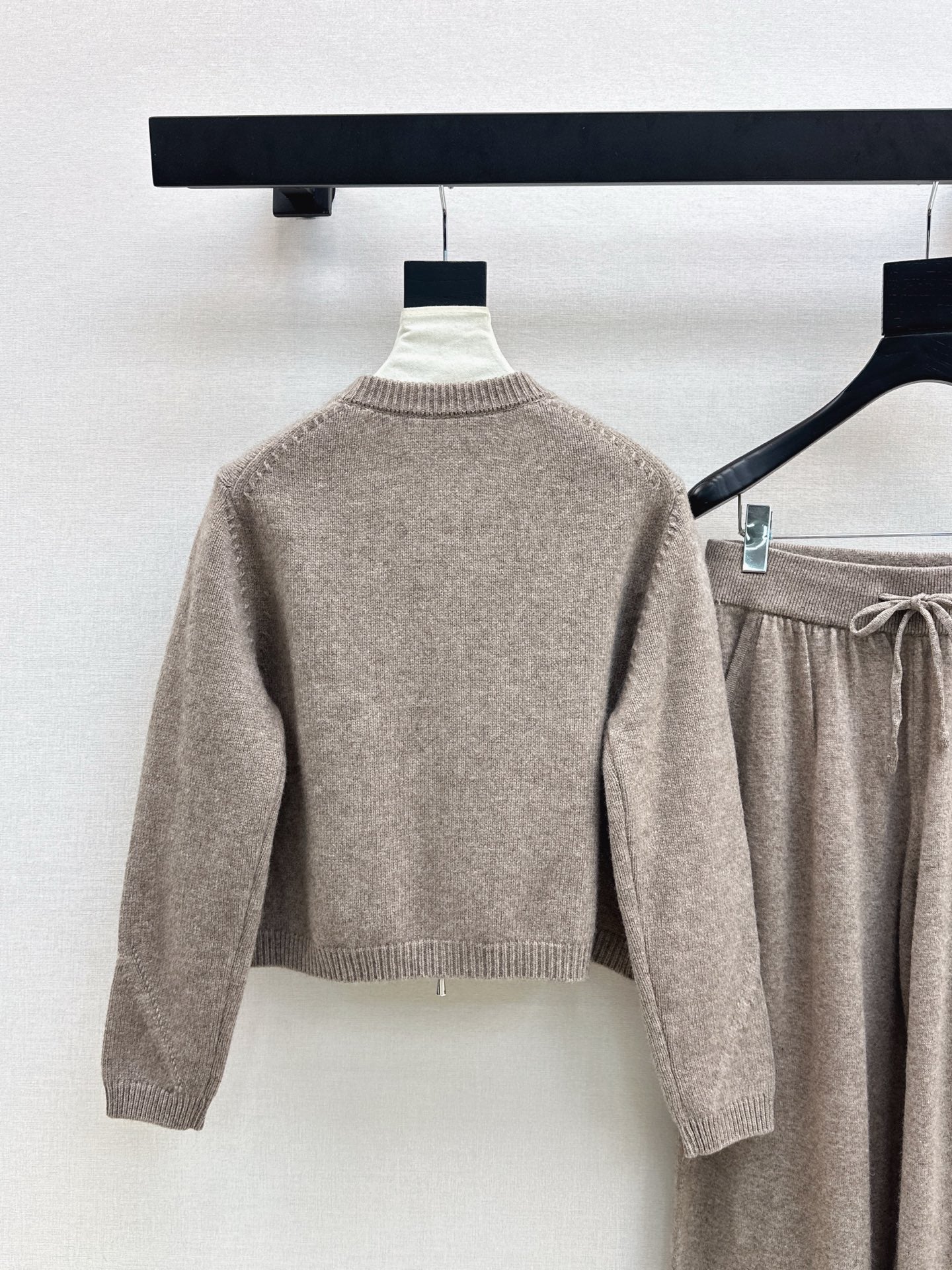 Lor 25 Ultra simple zipper jacket+elastic waist straight leg pants
