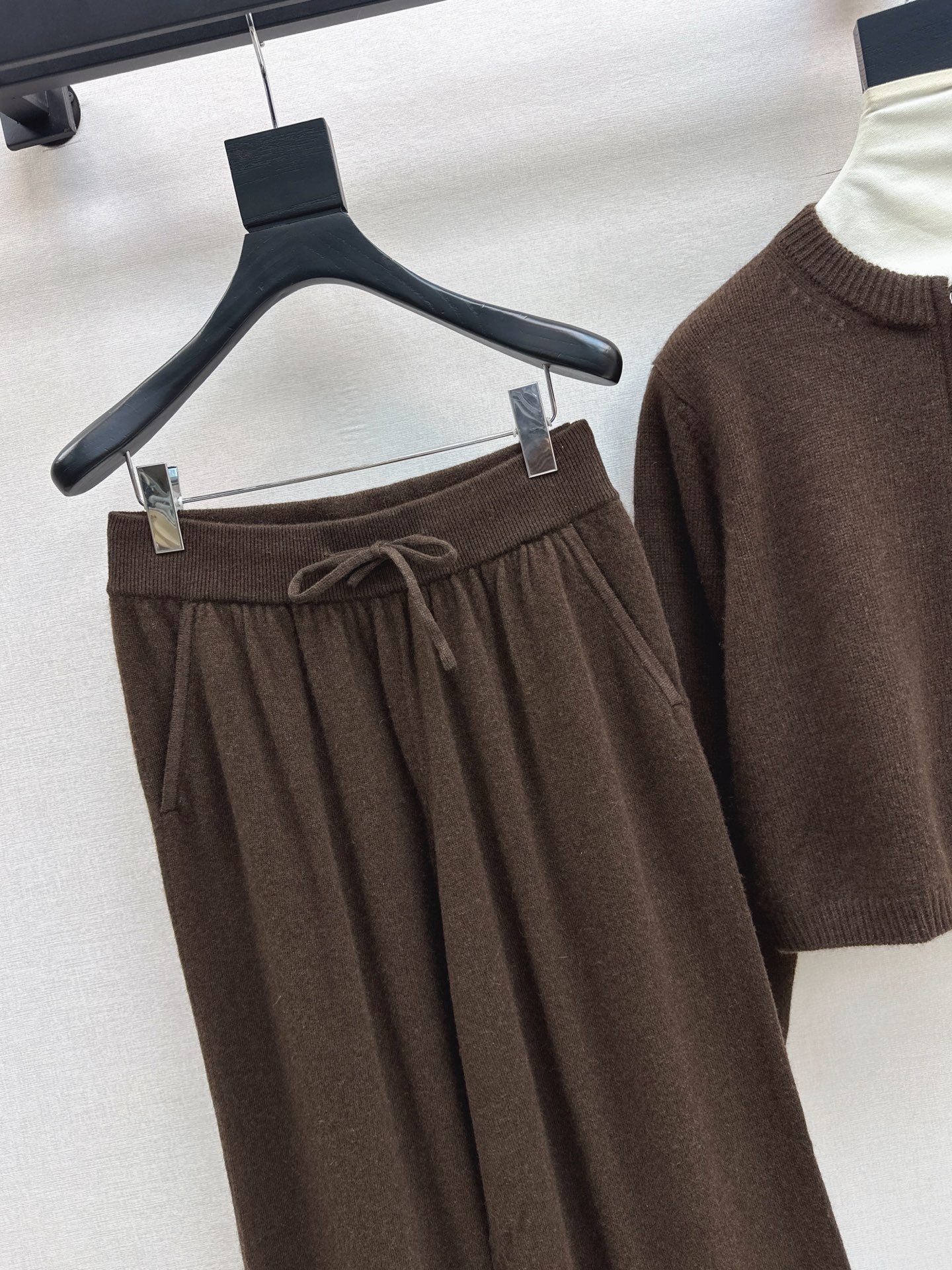 Lor 25 Ultra simple zipper jacket+elastic waist straight leg pants